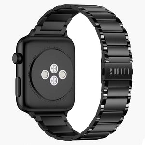 Regal Black Apple Watch Metallgliederarmband