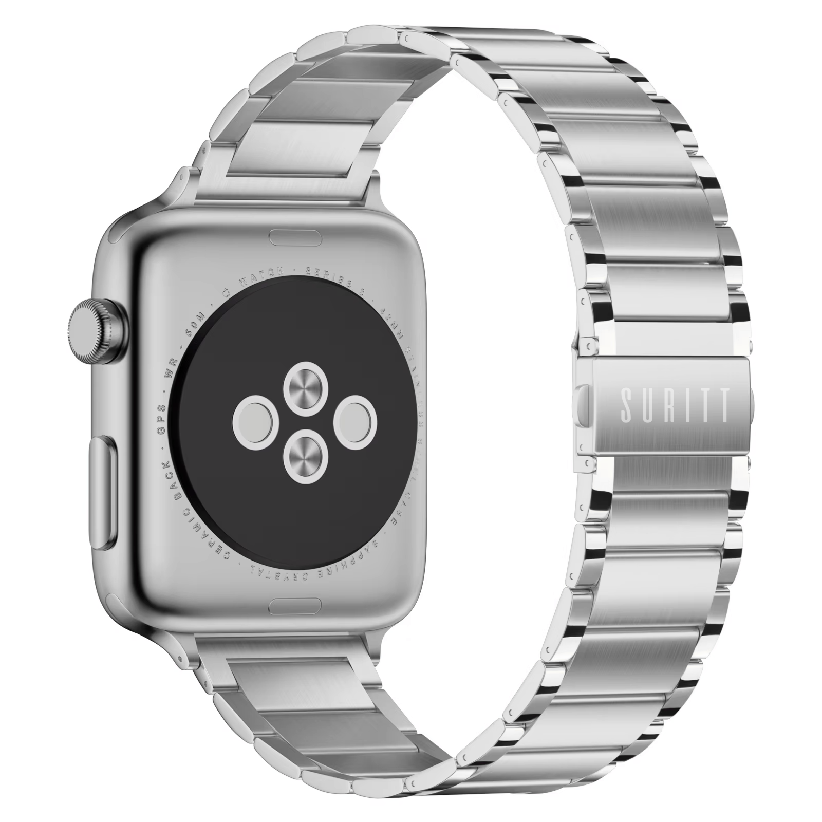 Regal Silver Apple Watch Metallgliederarmband