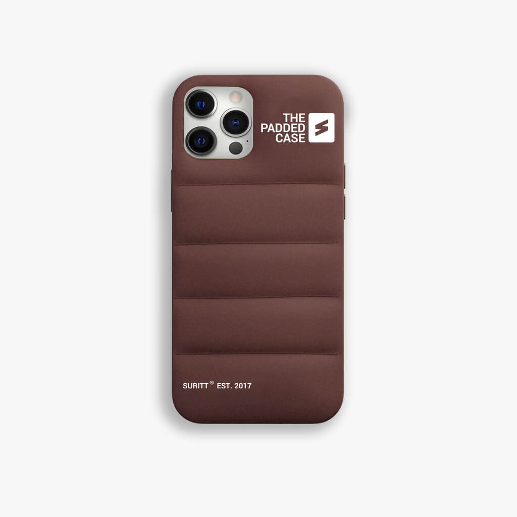 Funda iPhone Acolchada Dark Brown