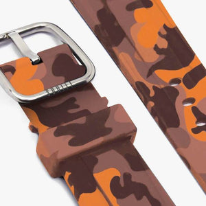 apple watch sport strap with orange camo print