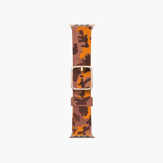 apple watch strap with orange camo print