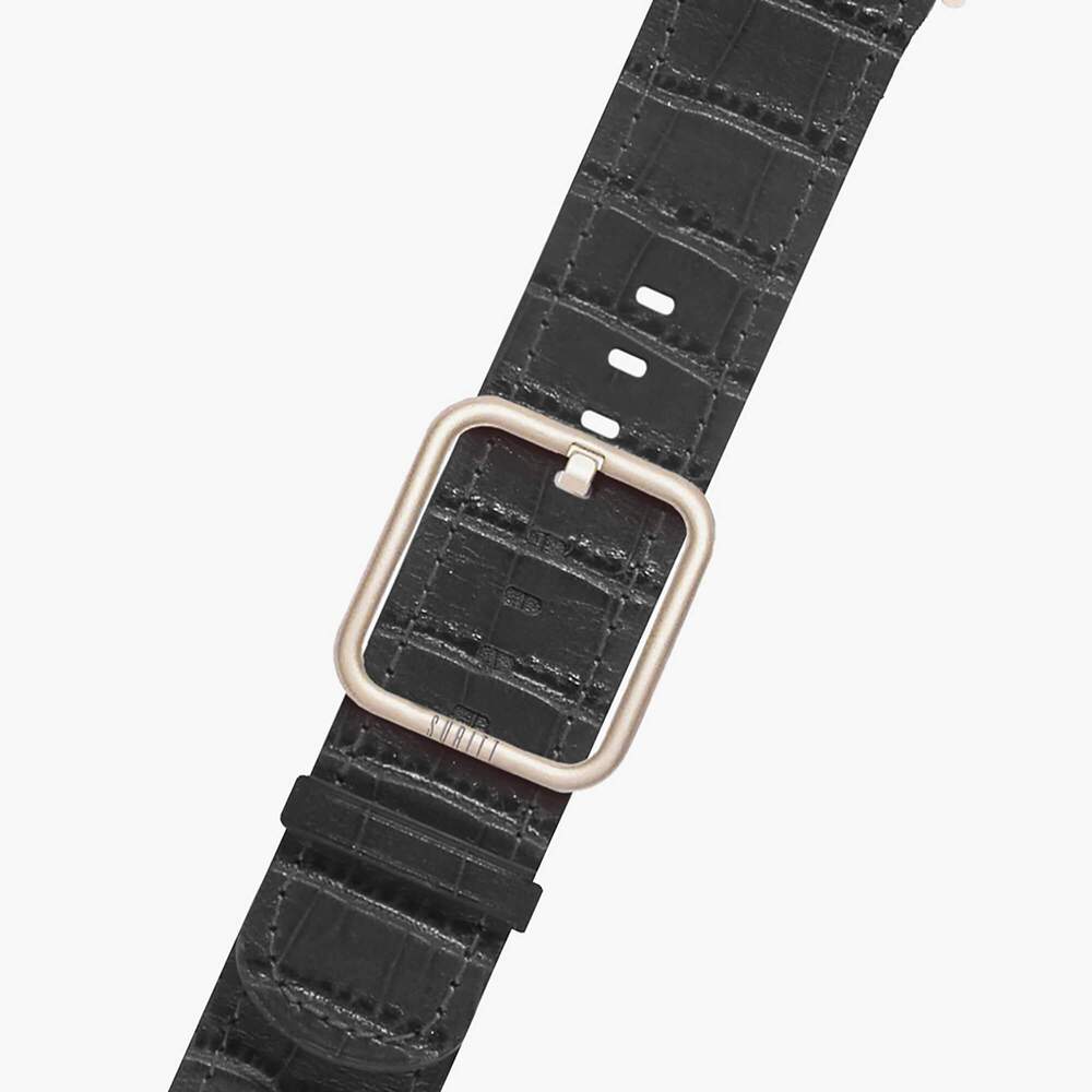 Black cocodrile band for apple watch - Suritt