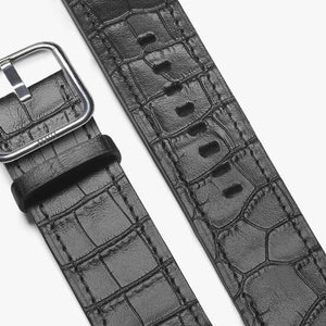 Black cocodrile print band for apple watch - Sidney