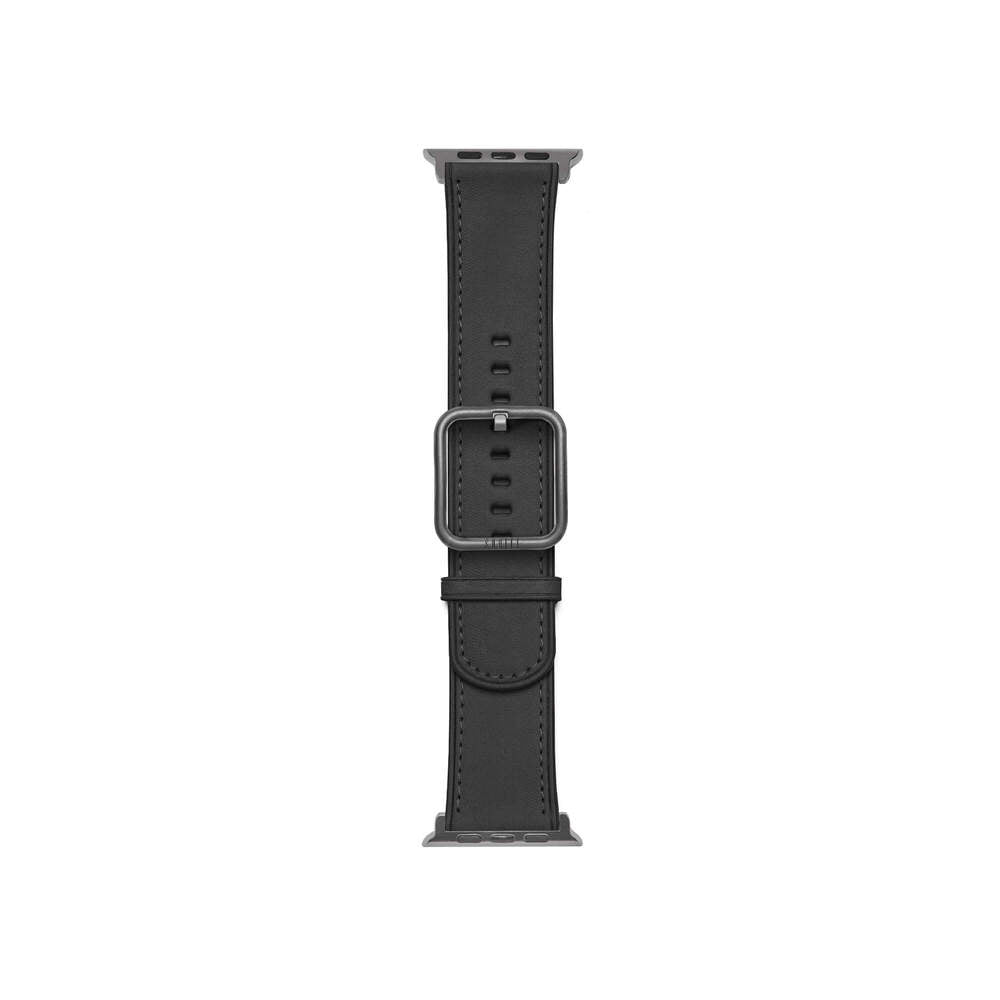 black leather band for apple watch