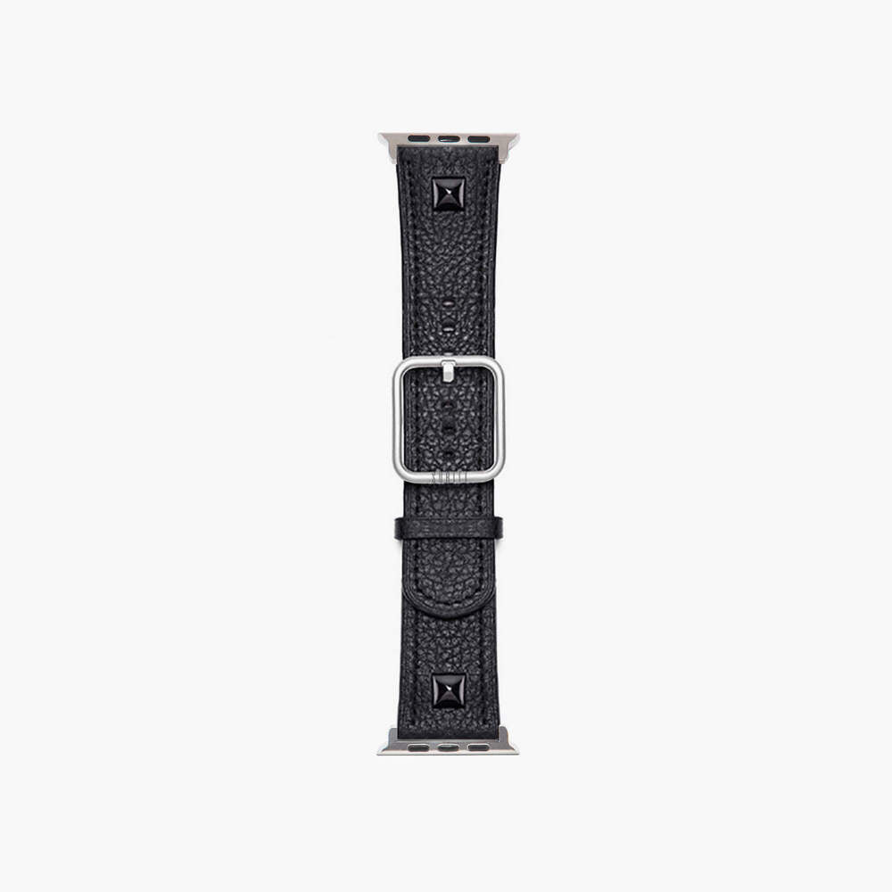 black leather apple watch strap - oslo