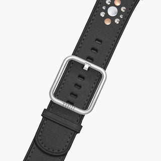 black leather band for apple watch - constellation - suritt