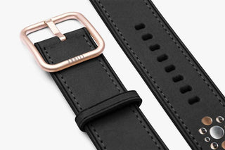 black leather band for apple watch -  constellation