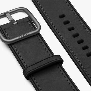 constellation black leather band for apple watch - suritt