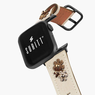 cream flower band for apple watch - suritt