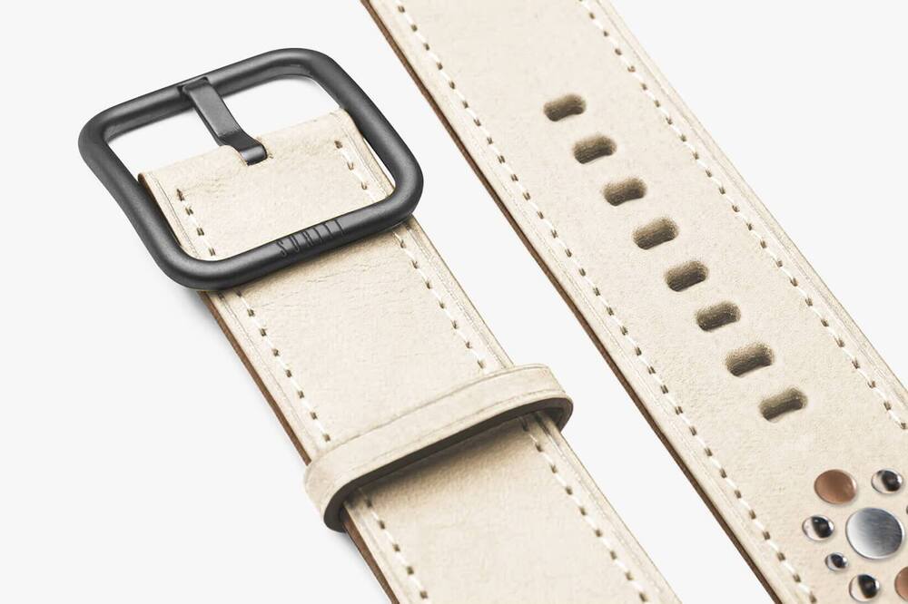 Cream leather band for apple watch - Constellation