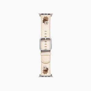 Suritt apple watch cream band with flowers