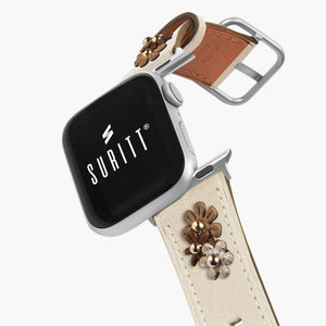 Suritt apple watch cream flower strap