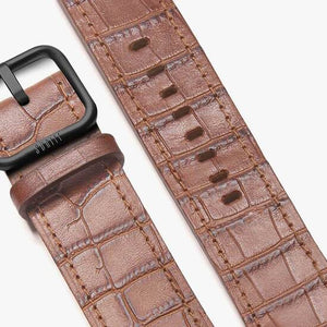 leather brown brand for iwatch with cocodrile pint