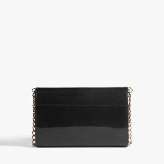 lizard patent leather crossbody - Malik Black