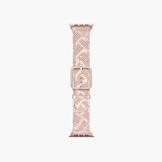 Pink snake print apple watch band- Paris