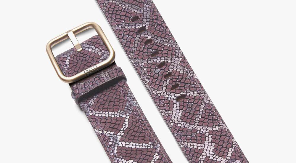 snake leather iwatch band- Paris Burgundy