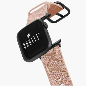 snake print apple watch band- Paris Pink