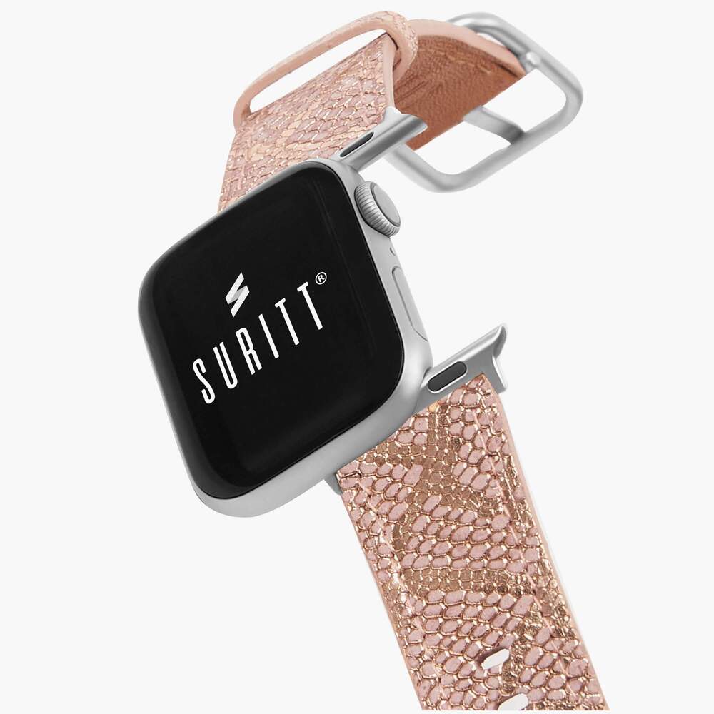 snake print iwatch band - Paris Pink