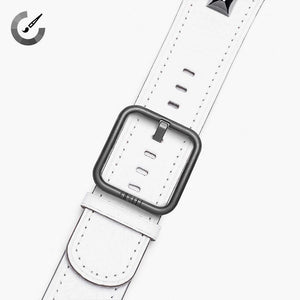 White leather band for apple watch - oslo